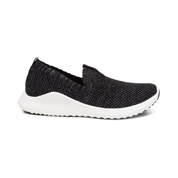 Aetrex Women's Angie Arch Support Sneakers Black Shoes UK 7206-711